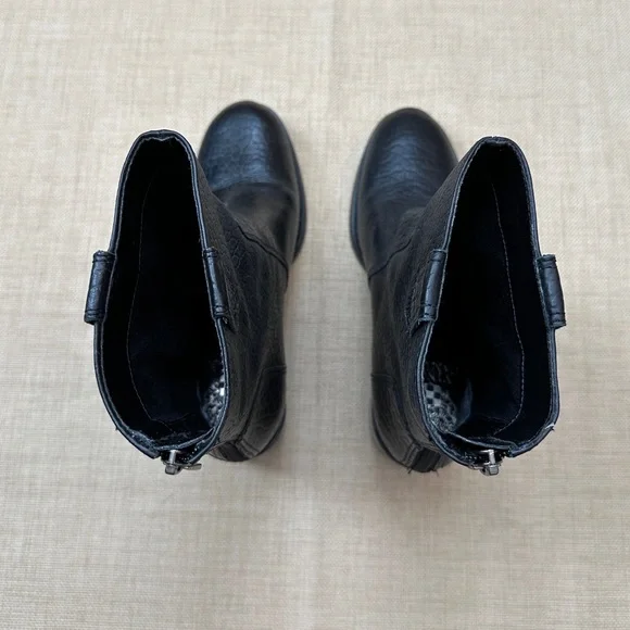 Vince Camuto Zeldina Black Leather Heeled Boots - Picture 8 of 16